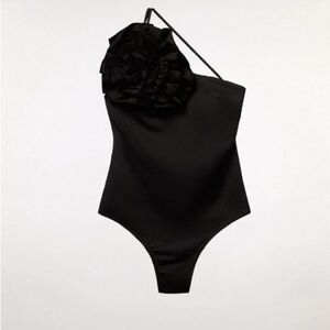 Asymmetrical floral swimsuit- worn once